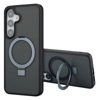 Accezz Ring Stand Backcover mit MagSafe Samsung Galaxy S25 Plus - Schwarz