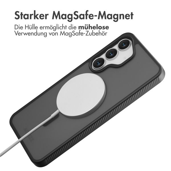 Accezz Rugged Frosted Back Cover mit MagSafe Samsung Galaxy S25 FE - Schwarz