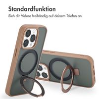 Accezz Ring Stand Backcover mit MagSafe Apple iPhone 14 Pro - Braun