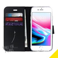 Accezz Wallet TPU Klapphülle Apple iPhone SE (2022 / 2020) / 8 / 7 / 6(s) - Schwarz