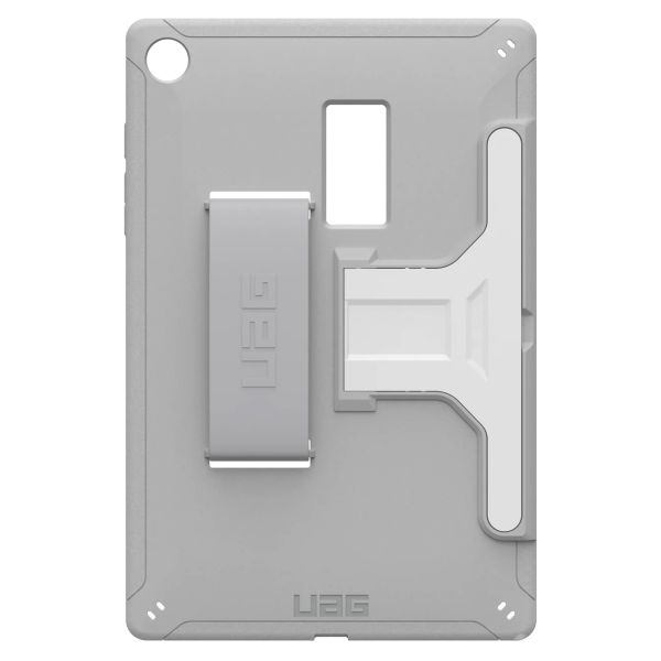 UAG Scout Healthcare backcover mit Ständer und Strap Samsung Galaxy Tab A9 Plus - Weiß / Grau
