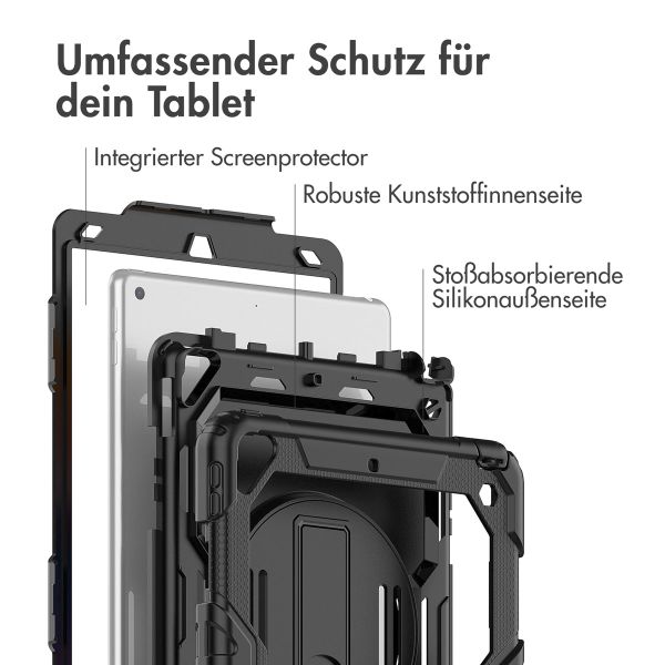 Accezz Robustes Back Cover mit Schultergurt Apple iPad Air 3 (2019) / Pro 10.5 (2017) - Schwarz