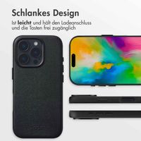 Accezz MagSafe Leather Backcover Apple iPhone 16 Pro - Onyx Black