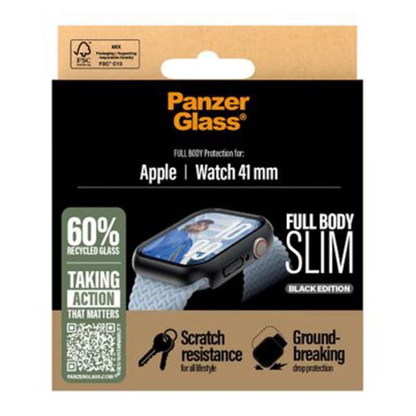 PanzerGlass Full Body Case Slim Apple Watch 7 / 8 / 9 - 41 mm - Schwarz