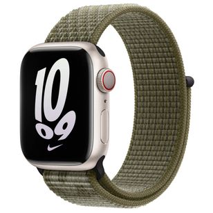 Apple Nike Sport Loop Armband für Apple Watch | 38/40/41/42 mm - Sequoia / Pure Platinum