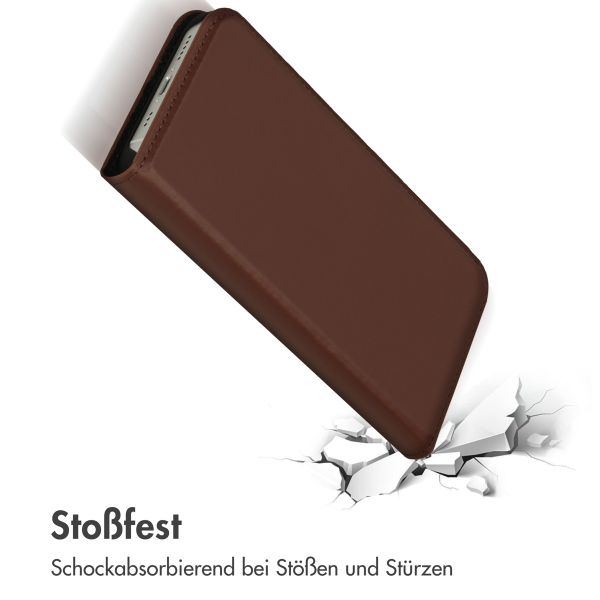 Accezz Premium Leather Slim Klapphülle Apple iPhone 14 - Braun