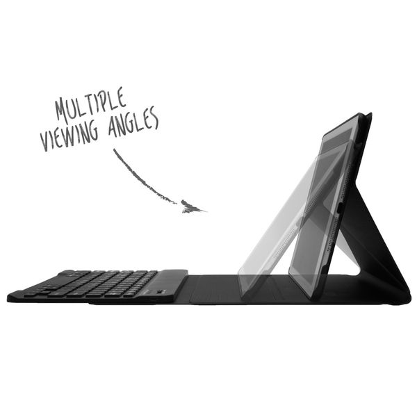 Accezz Bluetooth Keyboard Klapphülle Apple iPad 9 (2021) 10.2 Zoll / iPad 8 (2020) 10.2 Zoll / iPad 7 (2019) 10.2 Zoll - QWERTZ / DE - Schwarz