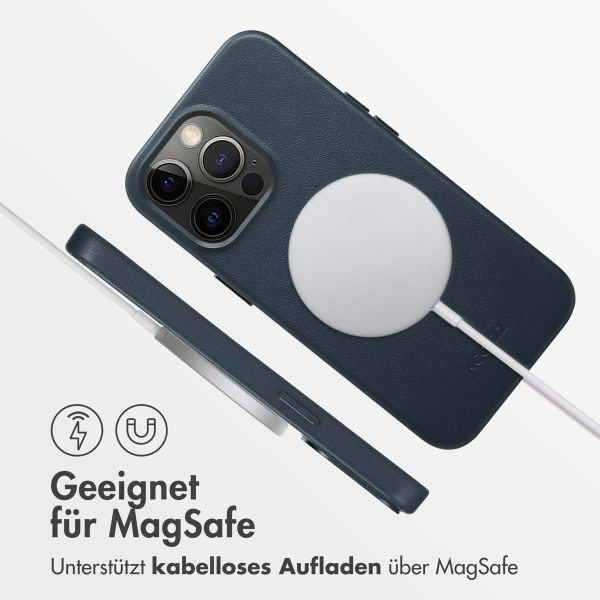 Accezz MagSafe Leather Backcover Apple iPhone 13 Pro - Nightfall Blue