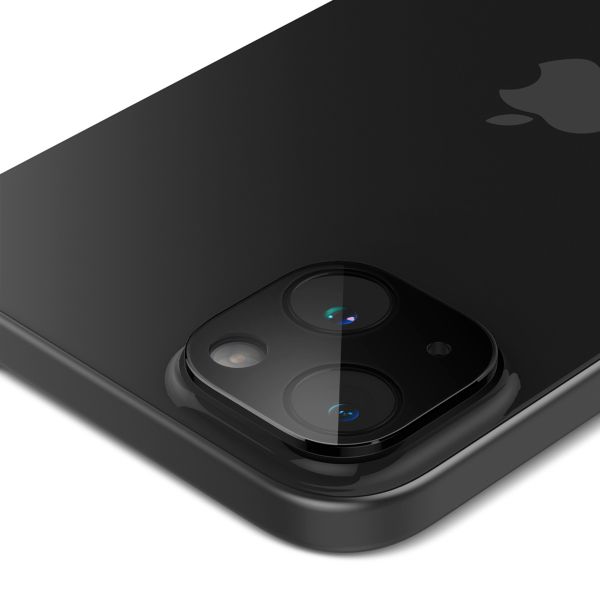 Spigen GLAStR Optik Camera Lens Protector - Kamerainsel-Schutz (2er-Pack) Apple iPhone 15 / 15 Plus - Schwarz
