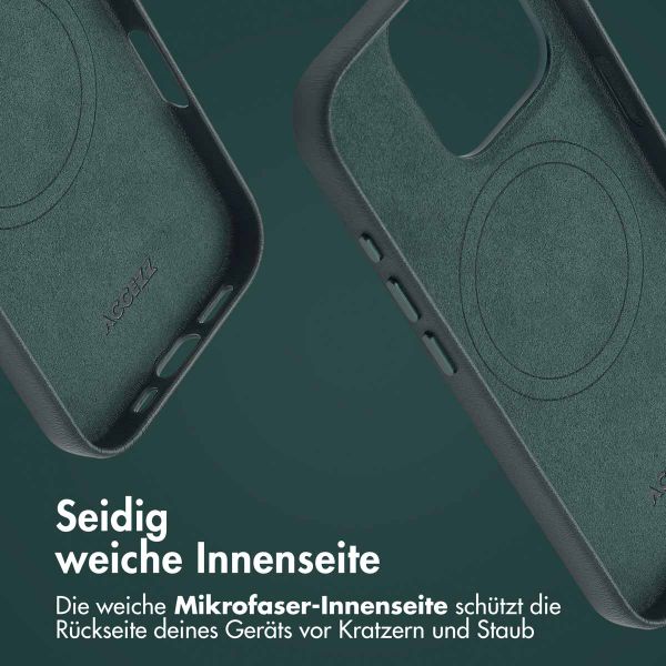 Accezz MagSafe Leather Backcover Apple iPhone 16 Pro - Cedar Green