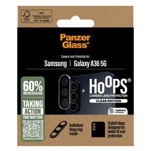 PanzerGlass Kameraprotektor Hoops Optic Rings für das Samsung Galaxy A36 - Transparent