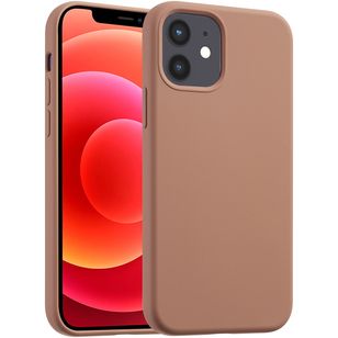 Accezz Liquid Silikoncase mit MagSafe Apple iPhone 12 (Pro) - Hellbraun