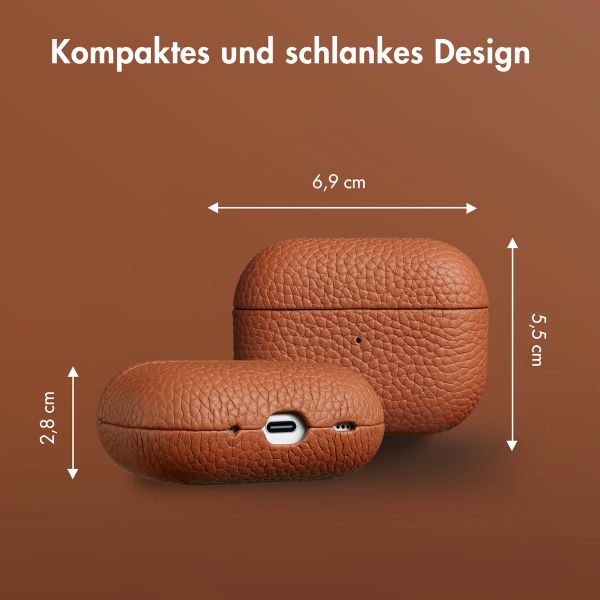 Accezz Echtleder Case  Apple AirPods Pro 2 - Cognac