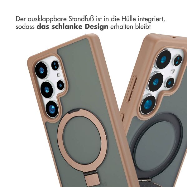 Accezz Ring Stand Backcover mit MagSafe Samsung Galaxy S25 Ultra - Braun