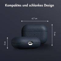 Accezz Echtleder Case  Apple Airpods Pro - Dunkelblau