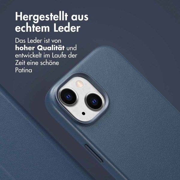 Accezz 2-in-1 Klapphülle aus Leder mit MagSafe Apple iPhone 15 - Nightfall Blue