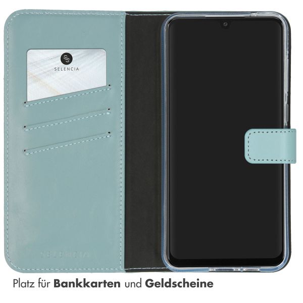Selencia Echtleder Klapphülle Samsung Galaxy A55 - Air Blue