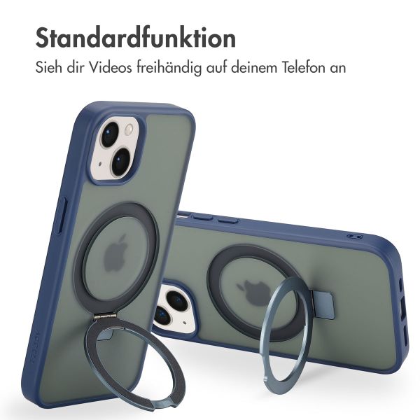 Accezz Ring Stand Backcover mit MagSafe Apple iPhone 13 - Blau