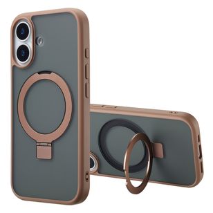 Accezz Ring Stand Backcover mit MagSafe Apple iPhone 17 - Braun