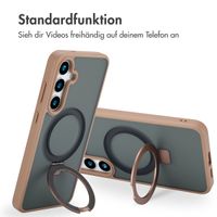 Accezz Ring Stand Backcover mit MagSafe Samsung Galaxy S24 Plus - Braun