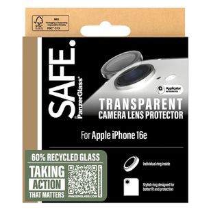 SAFE by PanzerGlass Kameraschutzlinse für das Apple iPhone 17e / 16e - Transparent