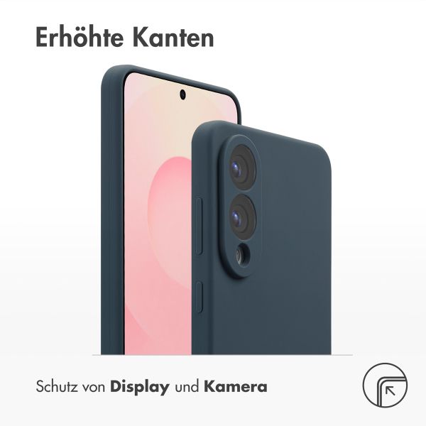 Accezz Liquid Silikoncase mit MagSafe Samsung Galaxy S25 Edge - Dunkelblau