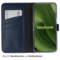 Selencia Echtleder Klapphülle Fairphone 6 / 6+ - Dunkelblau
