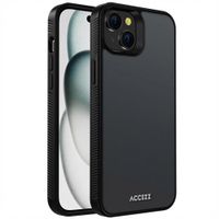 Accezz Rugged Frosted Back Cover Apple iPhone 15 Plus - Schwarz