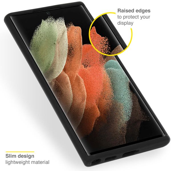 Accezz Liquid Silikoncase Samsung Galaxy S22 Ultra - Schwarz