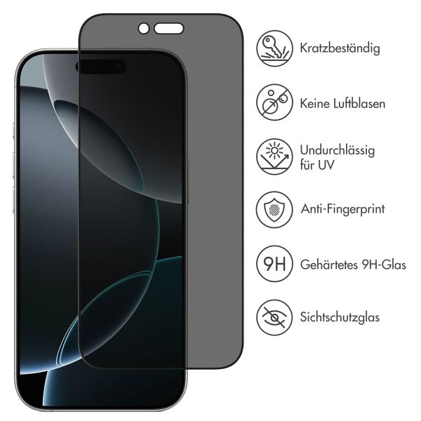 Accezz Privacy Displayschutz aus gehärtetem Glas Apple iPhone Air