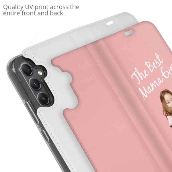 Gestalte deine eigene Compact Gel Klapphülle Samsung Galaxy A34 (5G) - Weiß