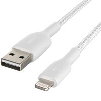 Belkin BoostCharge Pro Braided Lightning auf USB-A Kabel - 1 Meter - Weiß