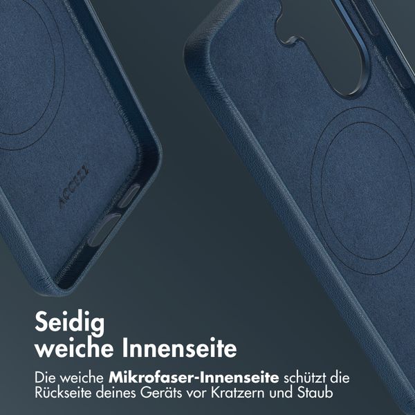 Accezz MagSafe Leather Backcover Samsung Galaxy S26 - Nightfall Blue