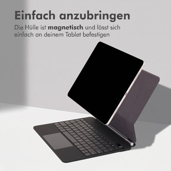 Accezz Magnetische Bluetooth Tastatur Apple iPad Air 11 Zoll (2025) M3 / (2024) M2 / Pro 11 (2018/2020/2021/2022) - QWERTY / NL - Schwarz