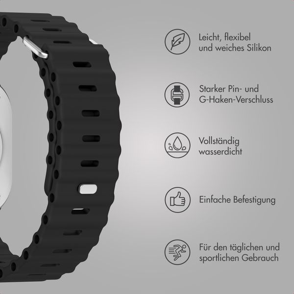 Accezz Ocean Armband für Apple Watch | 38/40/41/42 mm - Schwarz
