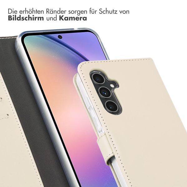 Selencia Echtleder Klapphülle Samsung Galaxy A54 (5G) - Greige