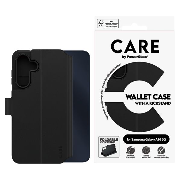 CARE by PanzerGlass Feature Wallet Case w. Kickstand Samsung Galaxy A26 - Schwarz