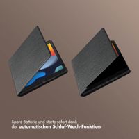 Selencia Riva Klapphülle Apple iPad 9 (2021) 10.2 Zoll / iPad 8 (2020) 10.2 Zoll / iPad 7 (2019) 10.2 Zoll - Schwarz