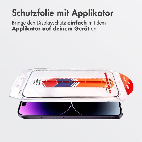 Accezz Gehärteter Glas-Schutz + Applikator Apple iPhone 14 Pro