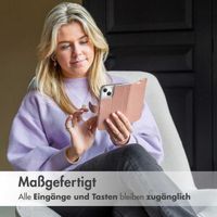 Accezz Wallet TPU Klapphülle Apple iPhone 12 (Pro) - Rosé gold