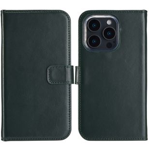 Selencia Echtleder Klapphülle Apple iPhone 16 Pro - Grün