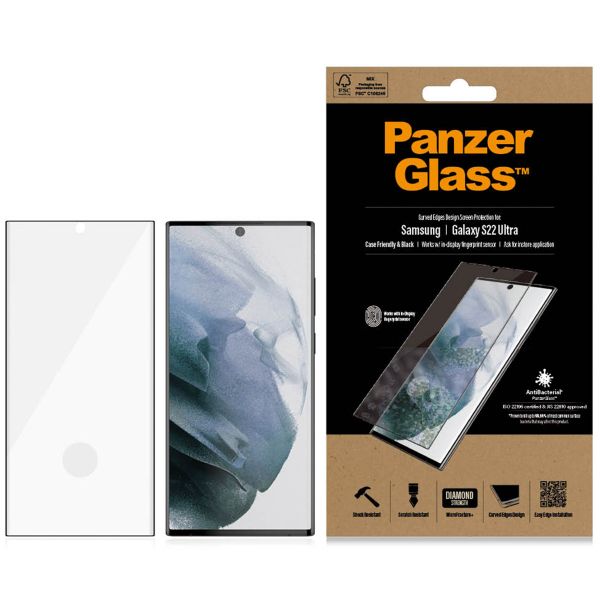 PanzerGlass Case Friendly Displayschutzfolie Schwarz Samsung Galaxy S22 Ultra