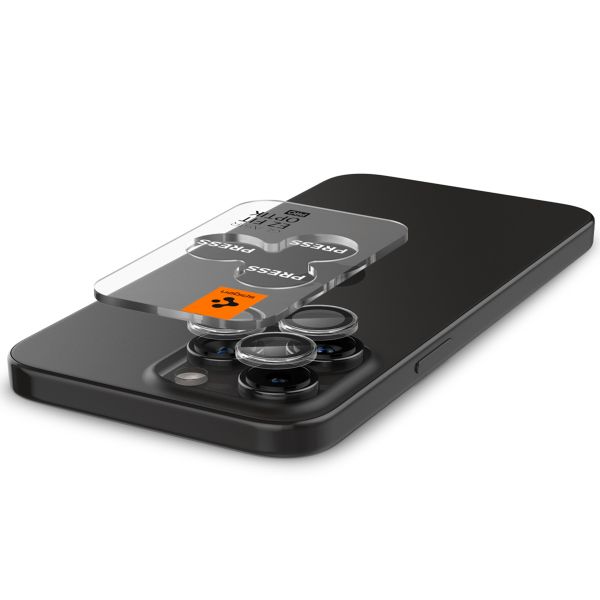 Spigen GLAStR Optik Camera Lens Protector - Kamerainsel-Schutz (2er-Pack) Apple iPhone 15 Pro / 15 Pro Max - Transparent