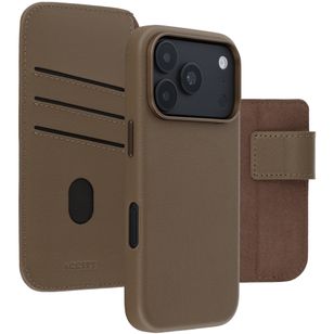 Accezz 2-in-1 Klapphülle aus Leder mit MagSafe Apple iPhone 18 Pro Max / 17 Pro Max - Kaffeebraun