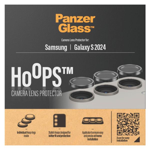 PanzerGlass Hoops Optic Rings Kameraschutz Samsung Galaxy S24 - Schwarz