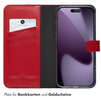 Selencia Echtleder Klapphülle Apple iPhone 17 Pro Max - Rot