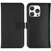 Selencia Echtleder Klapphülle Apple iPhone 15 Pro - Schwarz