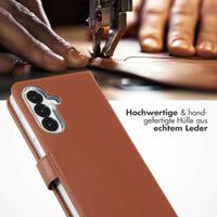 Selencia Echtleder Klapphülle Samsung Galaxy A36 / A56 - Hellbraun