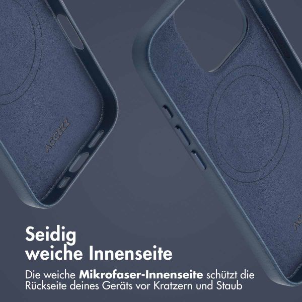 Accezz MagSafe Leather Backcover Apple iPhone 16 Pro - Nightfall Blue