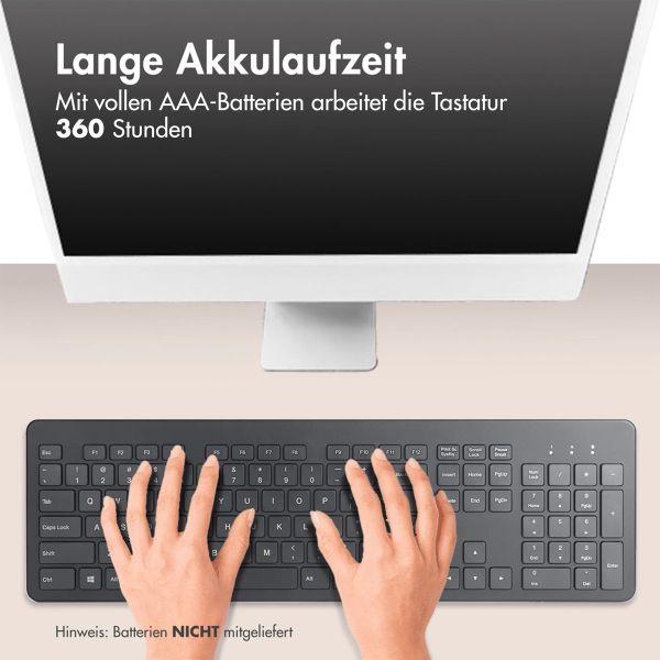 Accezz Premium Desktop QWERTY Bluetooth-Tastatur - Schwarz